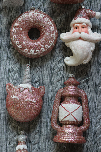 zestaw zawieszek choinkowych Toys, Różowa Kraina