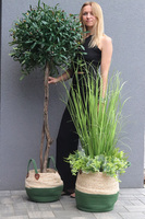 Belito Green Basket, sztuczna trawa w koszu z ziołami