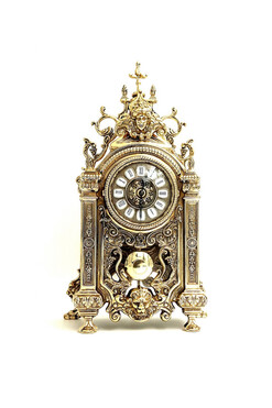 Impero, mosiężny zegar gabinetowy, wym.46.5x26x11cm 