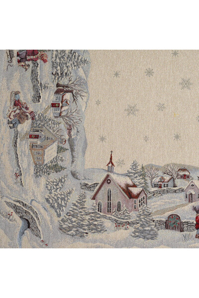 Zimowa Zabawa, świąteczny obrus gobelinowy