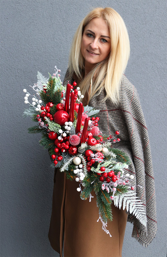 stroik świąteczny na stół, Merry Christmas