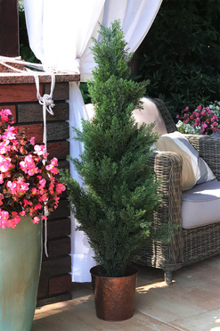 Tuja Copper 2, sztuczna roślina w doniczce, wys.123cm