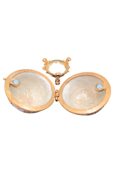 Faberge, elegancka szkatułka metalowa A