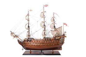HMS Victory, ekskluzywny model żaglowca z rozwiniętymi żaglami, wym.83x97x23cm