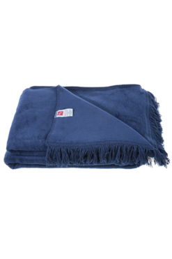 Plusz, koc / pled granatowy, wym.150x200cm