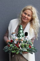 Retera XMAS, stroik ze szklaną choinką