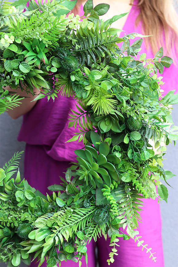 Green Metrena Jungle, zielony wianek na drzwi