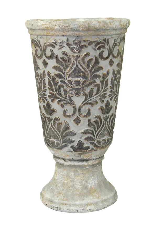 Arabesque G, cementowa doniczka / osłonka, wym.26x14x14cm