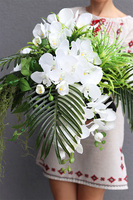 Czysta Biel Cesarska, elegancka kompozycja nagrobna w naczyniu