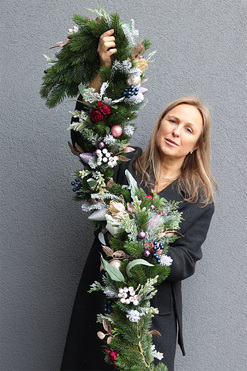 Dekorista, świąteczna girlanda na kominek, dł.180cm 
