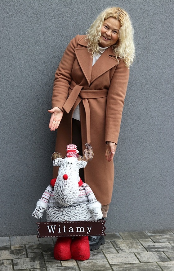 Renifer Welcome To, laleczka zimowa stojąca