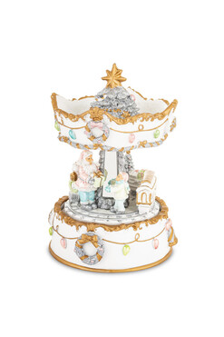 Cukierkowy Świat, świąteczna pozytywka karuzela, wys.17cm