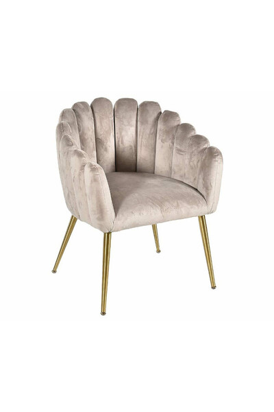 Glamour, fotel w kształcie muszli, nude, wym.65x59x80cm