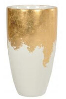 Gold&White, donica cygaro biało złota, wym.59x33x33cm