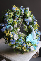 Wielkanoc Na Wsi, wiosenny wianek dekoracyjny