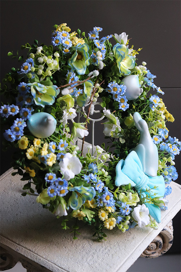 Wielkanoc Na Wsi, wiosenny wianek dekoracyjny