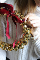 Złote Dzwoneczki, świąteczny wianek do powieszenia