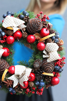 bożonarodzeniowy wianek z suszem, Wokół Nas, śr.25 cm