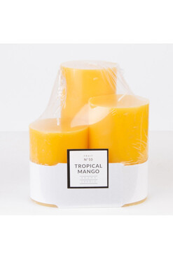 świeca zapachowa, A&C Trio Tropical Mango, kpl.3szt