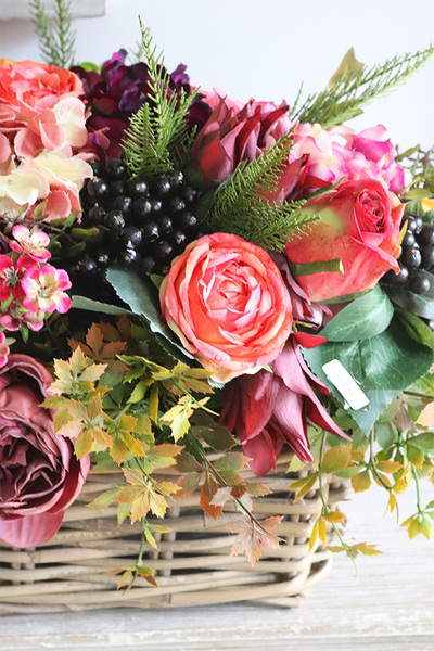 kompozycja kwiatowa w koszu, Sympatia New, wym.34x53cm  