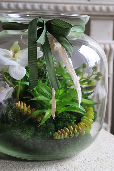 Forresti Glasso, kompozycja w słoju Sukulenty, wym.27cm 