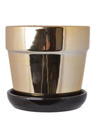 Glamourite, ceramiczna doniczka z podstawką