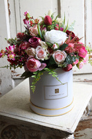 flowerbox z różowymi kwiatami, Wendy, wys.41cm 