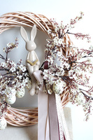 Zaczytana Bookbunny, wiosenny wianek z zajączkiem