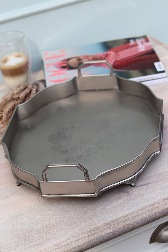 cynowana taca z grawerem, Getrua New