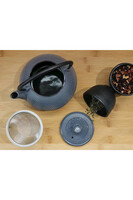 Awaji Glam, żeliwny imbryk do herbaty, granat