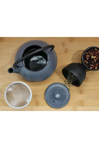 Awaji Glam, żeliwny imbryk do herbaty, granat