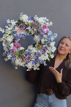 Czarująca Wiosna Nova 2, kwiatowy wianek, śr.54cm