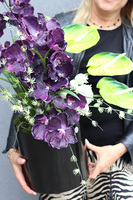 New Ideas, nowoczesna dekoracja ze storczykiem i anturium, wym.70cm