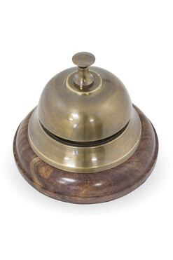 Laiton, dzwonek recepcyjny, wym.10x12.5cm