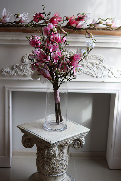 komplet, girlanda + bukiet, dekoracja roślinna z Magnolii