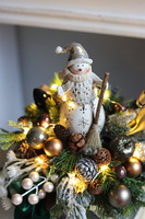 Snowman Pierrot, świąteczny stroik w bębenku LED