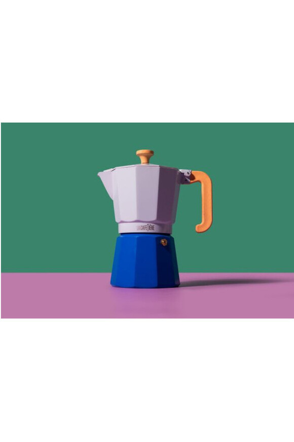 La Cafetière Venice, metalowa kawiarka, niebieska