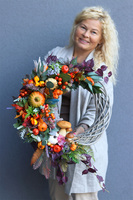 Jesienna Rezydencja Lux, asymetryczny wianek jesienny