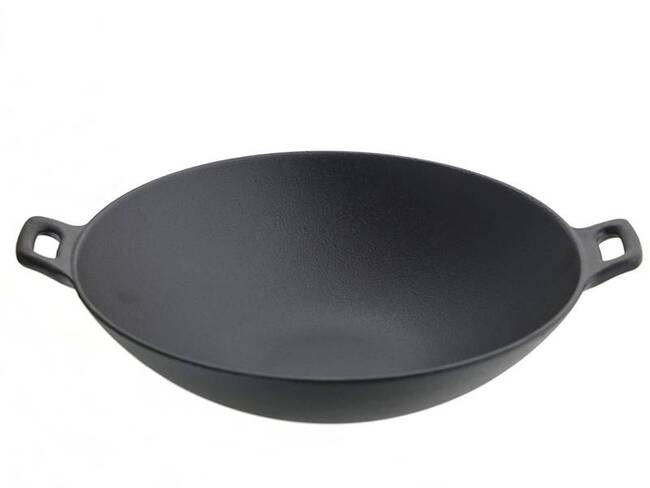 OD RĘKI Cast Iron, żeliwna patelnia wok, śr.36cm