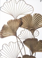 Ginko Glamour Frame, złoty decor ścienny z miłorzębem, wym.100x50x3cm 