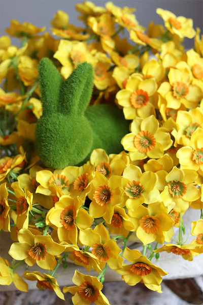 Żółta Energia, wielkanocny stroik z zajączkiem