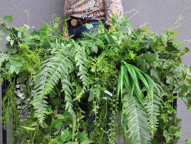 Asia Modern Judena, sukulenty w donicy na stojaku, wys.90x100cm