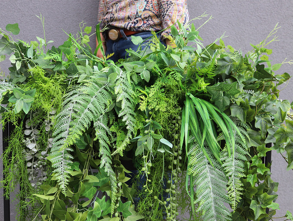 Asia Modern Judena, sukulenty w donicy na stojaku, wys.90x100cm