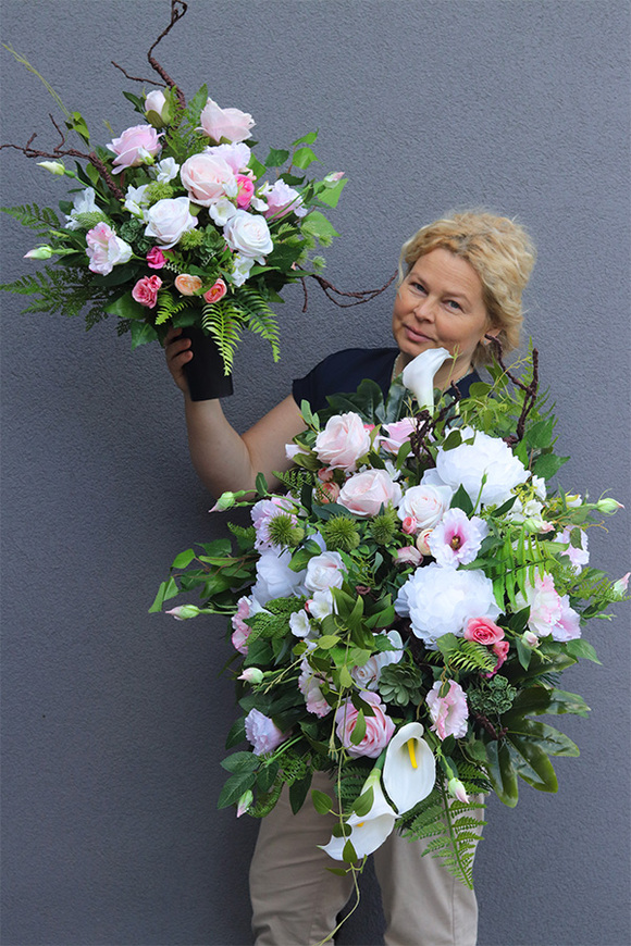 Neristo Pinkalla, elegancka wiązanka nagrobna,