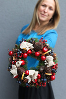 bożonarodzeniowy wianek z suszem, Wokół Nas, śr.25 cm