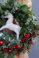 Zaczarowany Konik, świąteczny wianek na drzwi