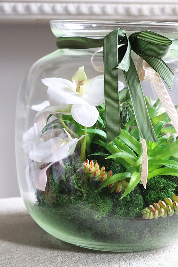 Forresti Glasso, kompozycja w słoju Sukulenty, wym.27cm 