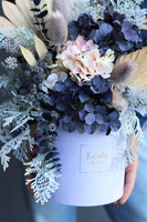 Dark Blue Modern, nowoczesny flowerbox z suszem