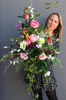Sumerito, elegancki bukiet nagrobny, wys.70cm