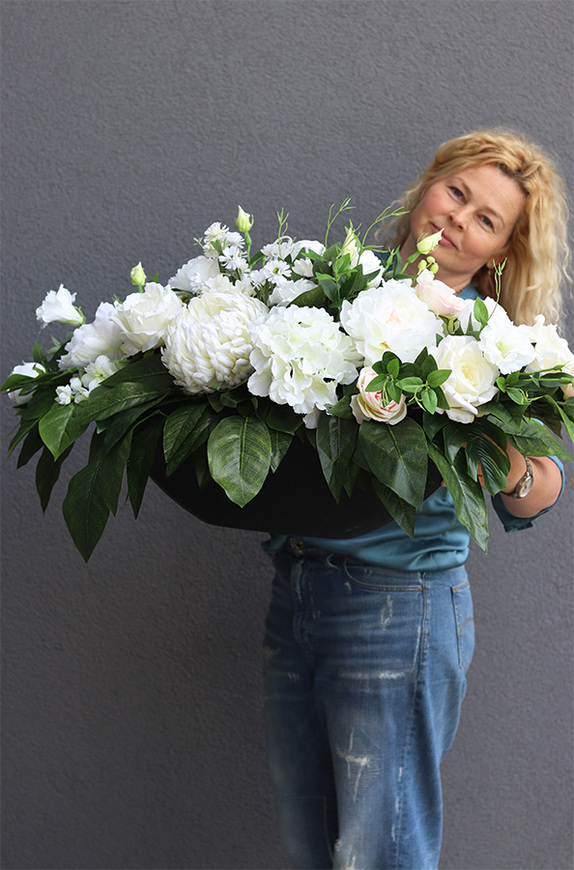 elegancka kompozycja nagrobna, Magnificio Black, wys.50x100x65cm 